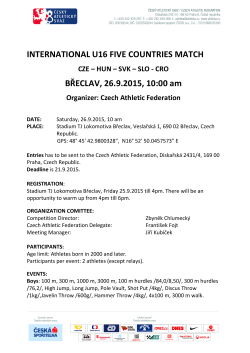 INTERNATIONAL U16 FIVE COUNTRIES MATCH BŘECLAV, 26.9
