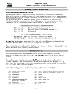 Ancient Civilizations Research Guide
