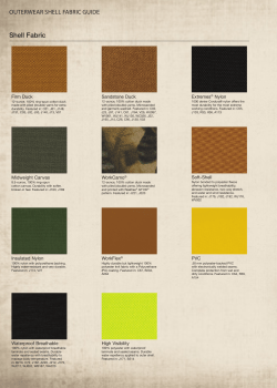 OUTERWEAR SHELL FABRIC GUIDE