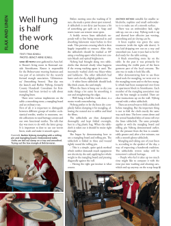 Well hung is half the work done