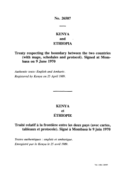 KENYA and ETHIOPIA Treaty - United Nations Treaty Collection