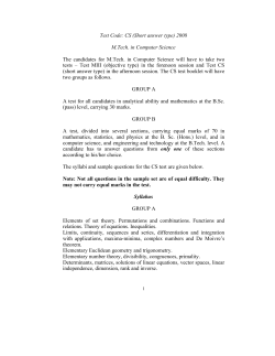 Test code : CS (Short answer type) 2000