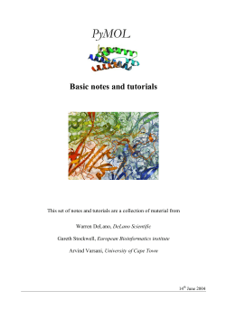 Pymol tutorial writeup