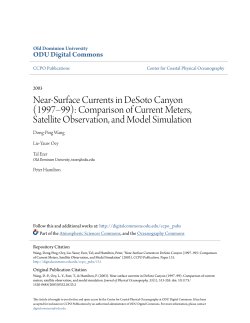 Near-Surface Currents in DeSoto Canyon (1997&ndash;99): Comparison