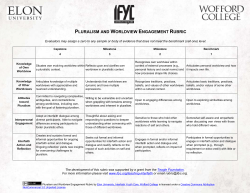 pluralism and worldview engagement rubric