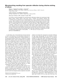 Microtrenching resulting from specular reflection during chlorine