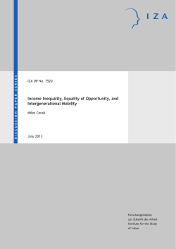 Income Inequality, Equality of Opportunity, and