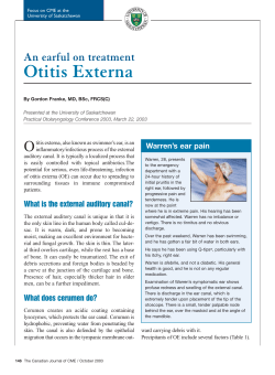 An earful on treatment Otitis Externa