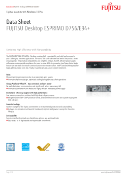 Data Sheet FUJITSU Desktop ESPRIMO D756/E94+
