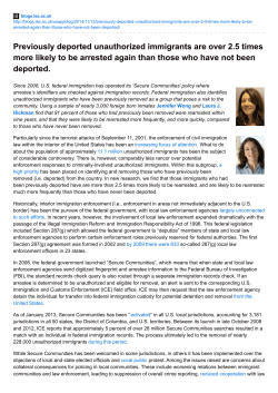 Previously deported unauthorized immigrants are over 2.5 times