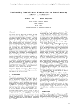 Non-blocking Parallel Subset Construction on Shared