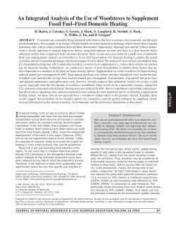 An Integrated Analysis of the Use of Woodstoves to