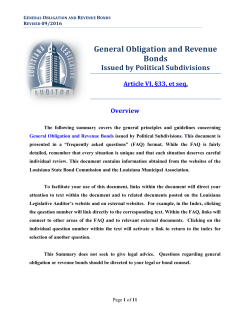 General Obligation and Revenue Bonds