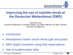 Improving the use of satellite winds at the German Weather Service
