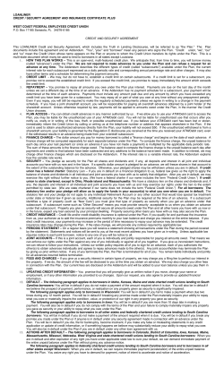 LOANLINER Agreement