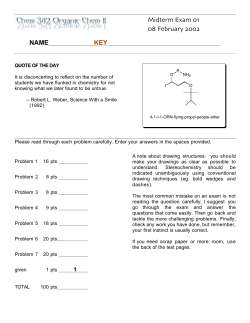 Exam 1 - The Cook Group @ NDSU