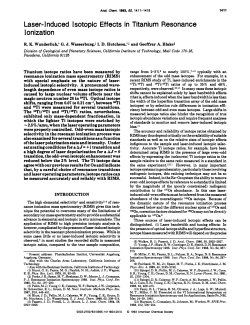 Laser-Induced Isotopic Effects in Titanium Resonance I on iza t ion