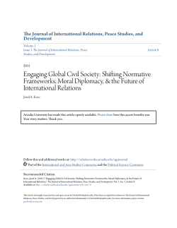 Engaging Global Civil Society: Shifting