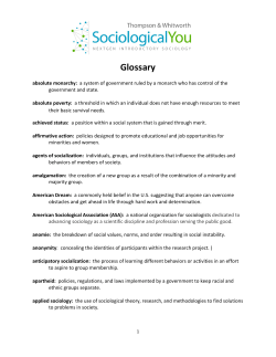 Glossary - Sociologicalyou