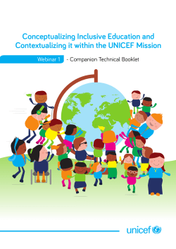 Conceptualizing Inclusive Education and Contextualizing it within