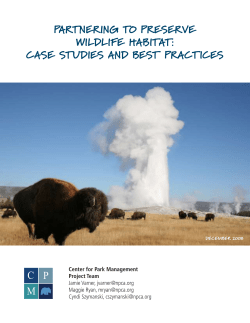 Partnering to Preserve Wildlife Habitat: Case studies