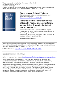 Terrorist and Non-Terrorist Criminal Attacks by Radical