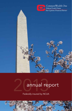 annual report - CommonWealth One Federal Credit Union