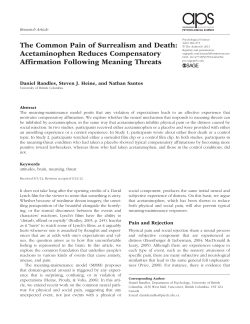 The Common Pain of Surrealism and Death: Acetaminophen