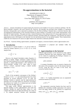 On Approximations to the Factorial