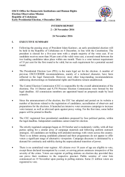 OSCE Office for Democratic Institutions and Human Rights Election