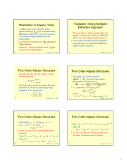 Realization of Allpass Filters Realization Using Multiplier Extraction