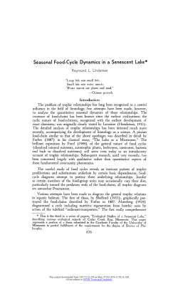Seasonal Food-Cycle Dynamics in a Senescent Lake