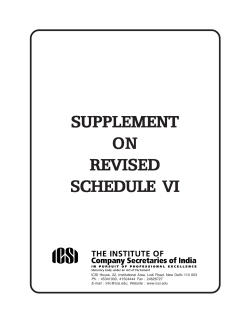supplement on revised schedule vi chedule vi