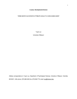 1 In press: Developmental Science THREE-MONTH
