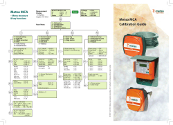 Metso MCA Metso MCA Calibration Guide