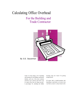 Calculating Office Overhead