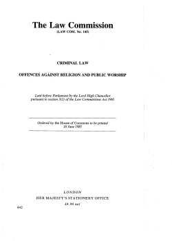 Criminal Law - Law Commission