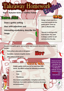 Draw a gothic setting - then with adjectives and interesting