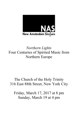 March 2017 - New Amsterdam Singers