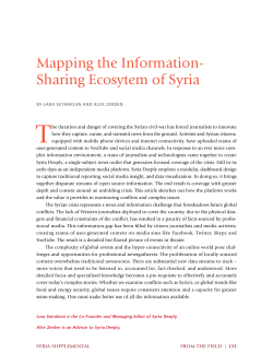 Mapping the Information- Sharing Ecosytem of Syria