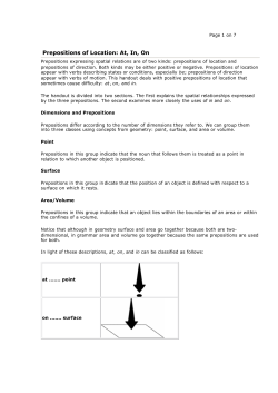 Prepositions of Location at-in-on - Rules