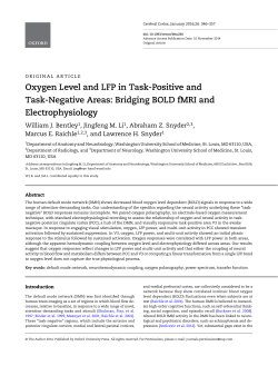 Oxygen Level and LFP in Task-Positive and Task