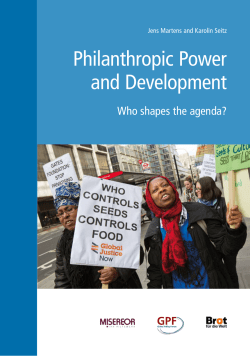 Philanthropic Power and Development