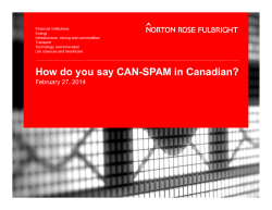 How do you say CAN-SPAM in Canadian?
