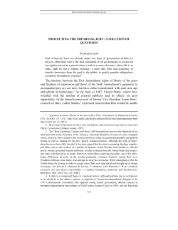 PROTECTING THE IMPARTIAL JURY: A SOLUTION OF