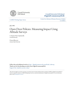 Open Door Policies: Measuring Impact Using Attitude Surveys