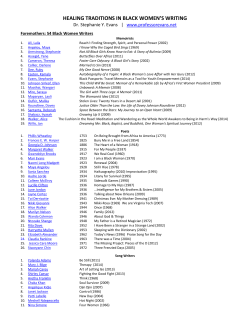 healing traditions in black women`s writing