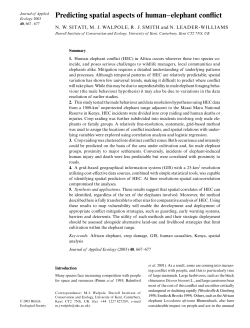Predicting spatial aspects of human–elephant conflict