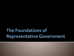 The Foundations of Representative Government