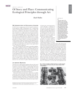 Of Story and Place: Communicating Ecological
